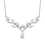 0.07 Karat Diamant Blätter Halskette