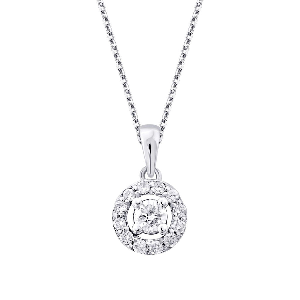 0.20 Karat Diamant Rund Trend Halskette