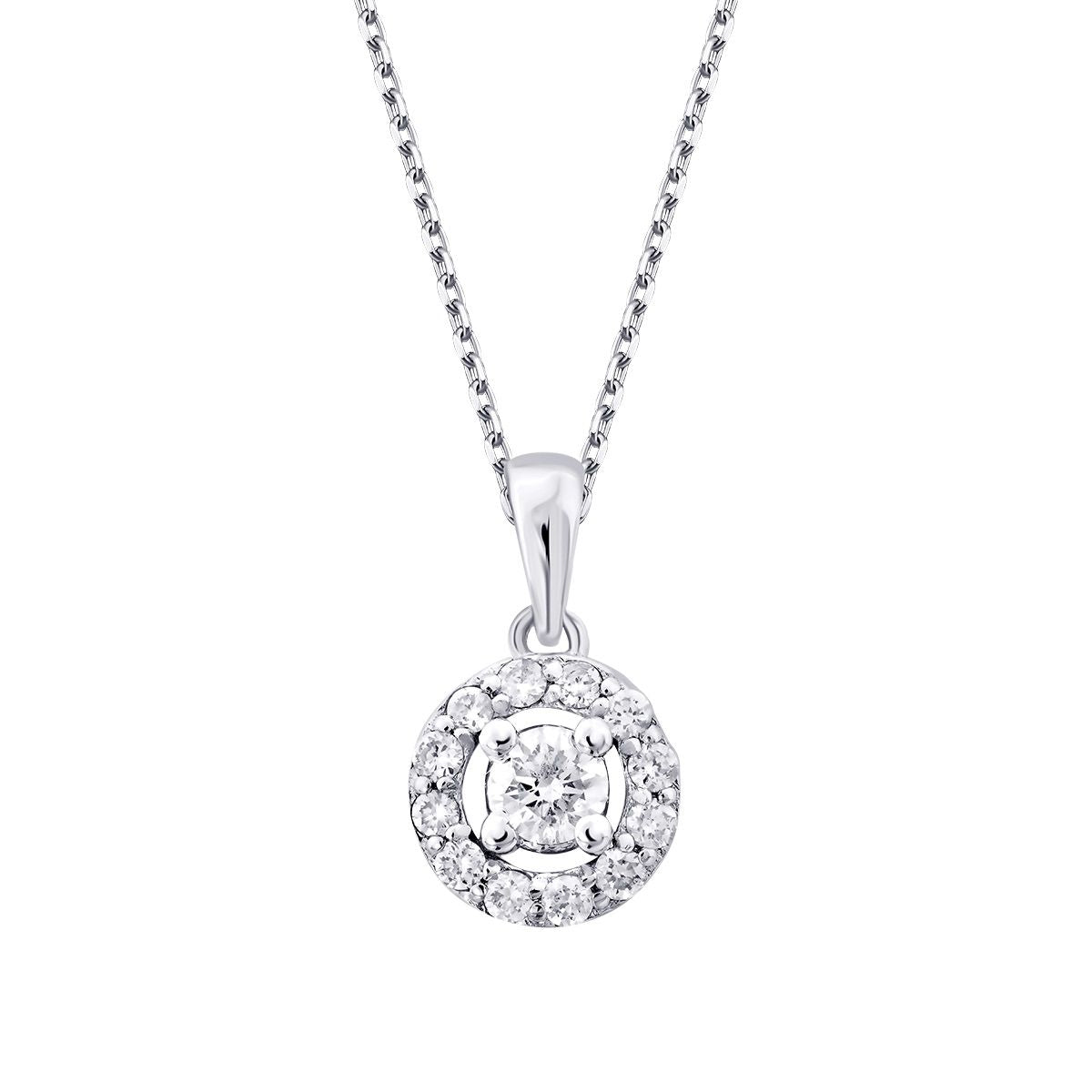 0.20 Karat Diamant Rund Trend Halskette