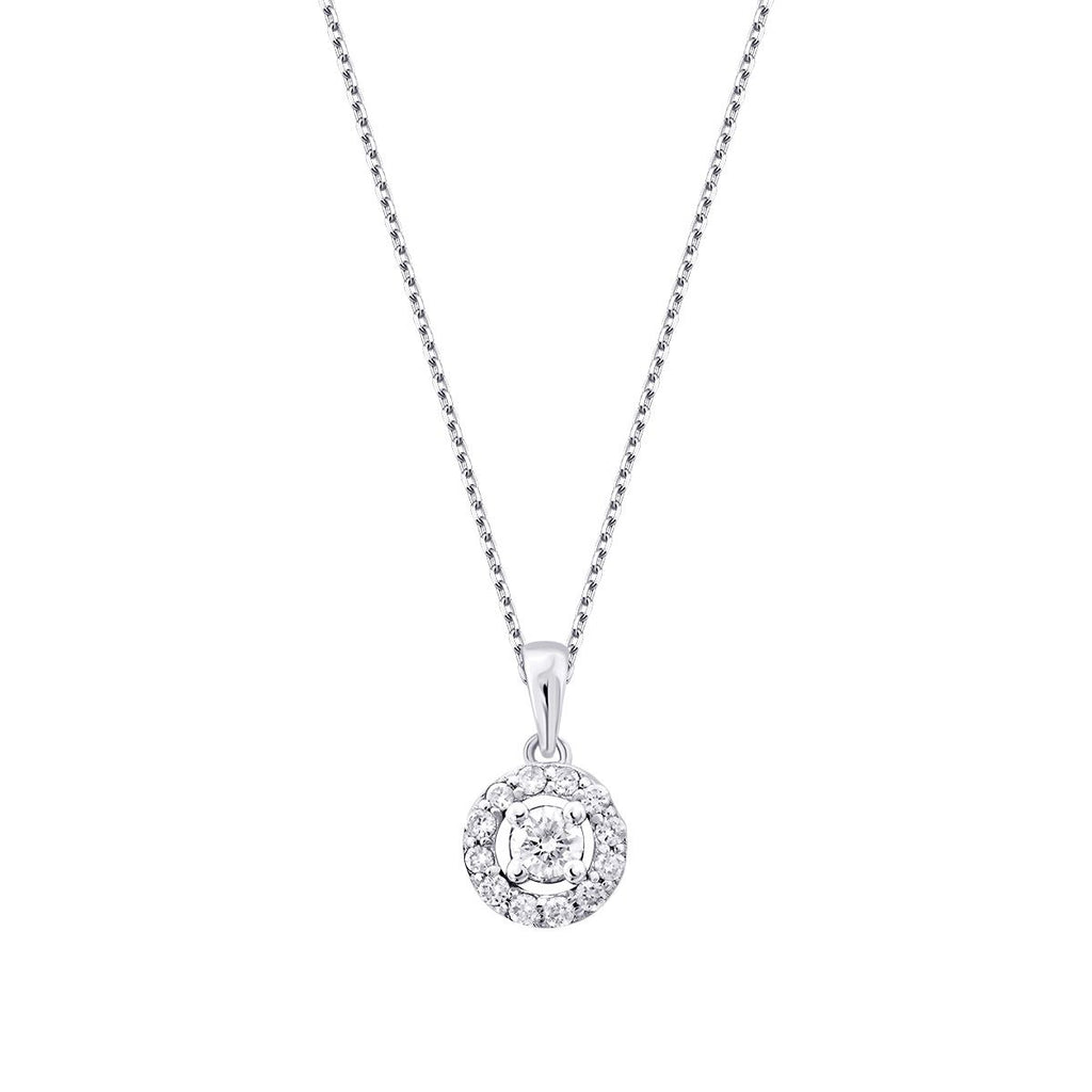 0.20 Karat Diamant Rund Trend Halskette