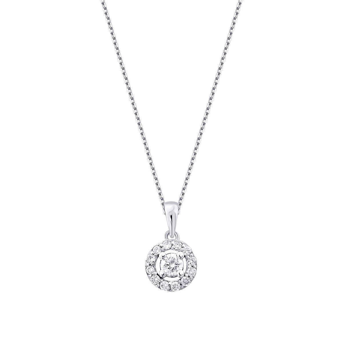 0.20 Karat Diamant Rund Trend Halskette