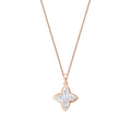 0.14 Karat Diamant Blume Halskette