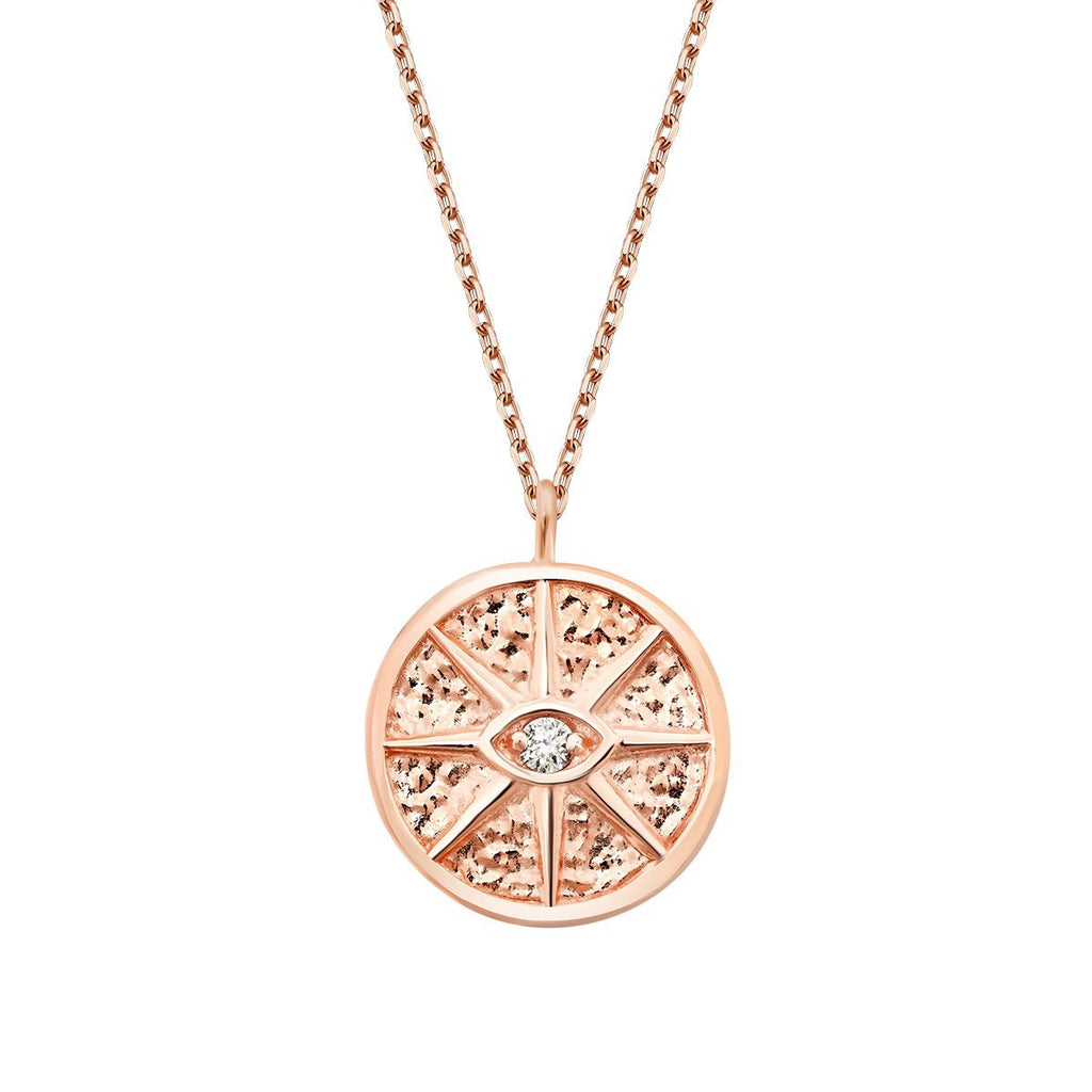 0.03 Karat Diamant Auge Trend Halskette