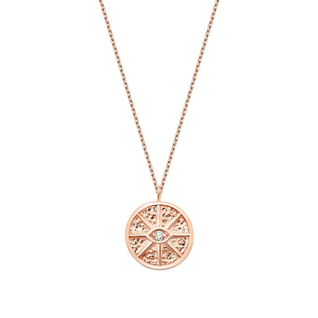 0.03 Karat Diamant Auge Trend Halskette