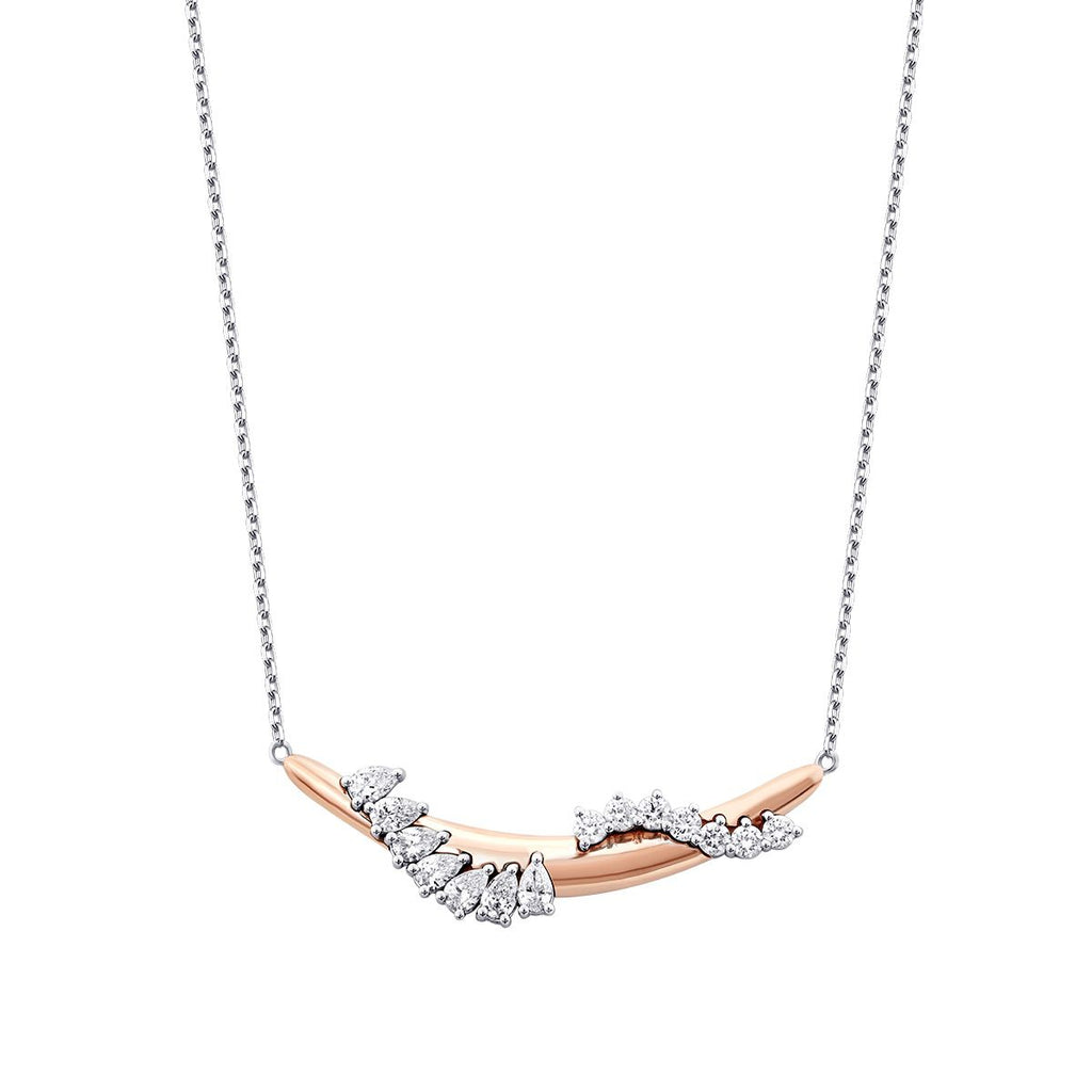 0.91 Karat Diamant Spiral Stein Trend Halskette