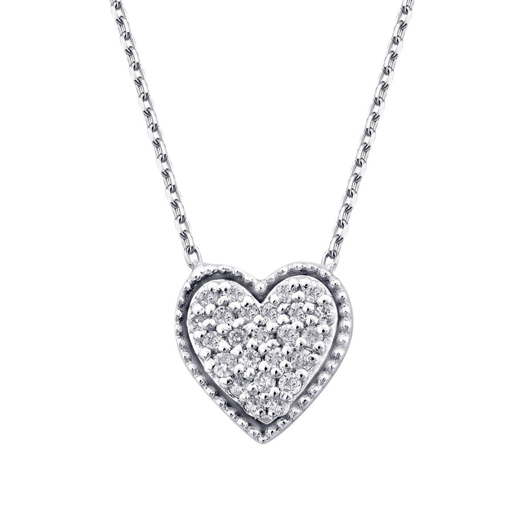 0.09 Karat Diamant Herz Halskette