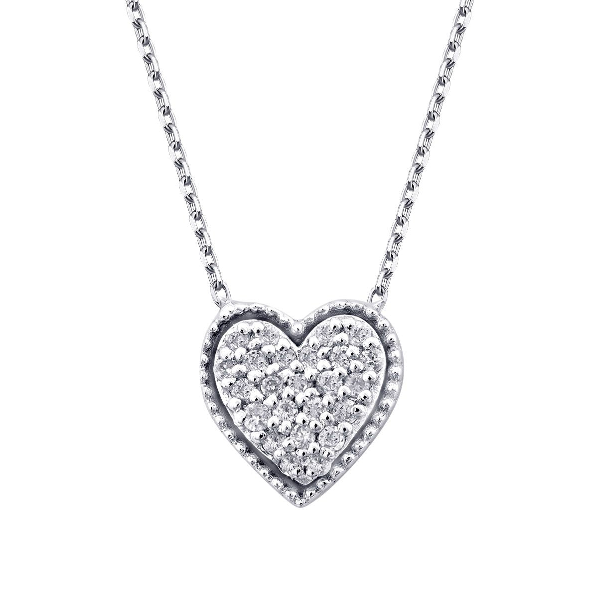 0.09 Karat Diamant Herz Halskette
