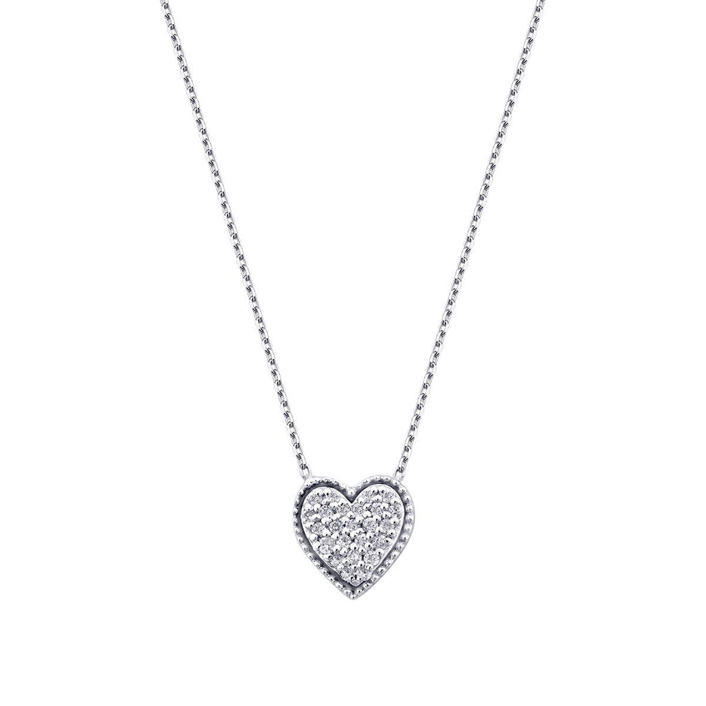 0.09 Karat Diamant Herz Halskette