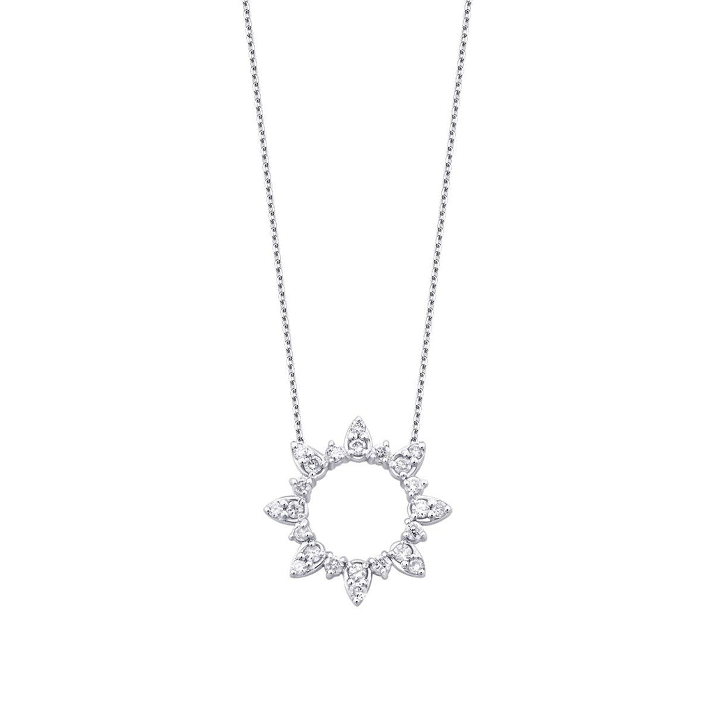 0.17 Karat Diamant Rund Trend Halskette