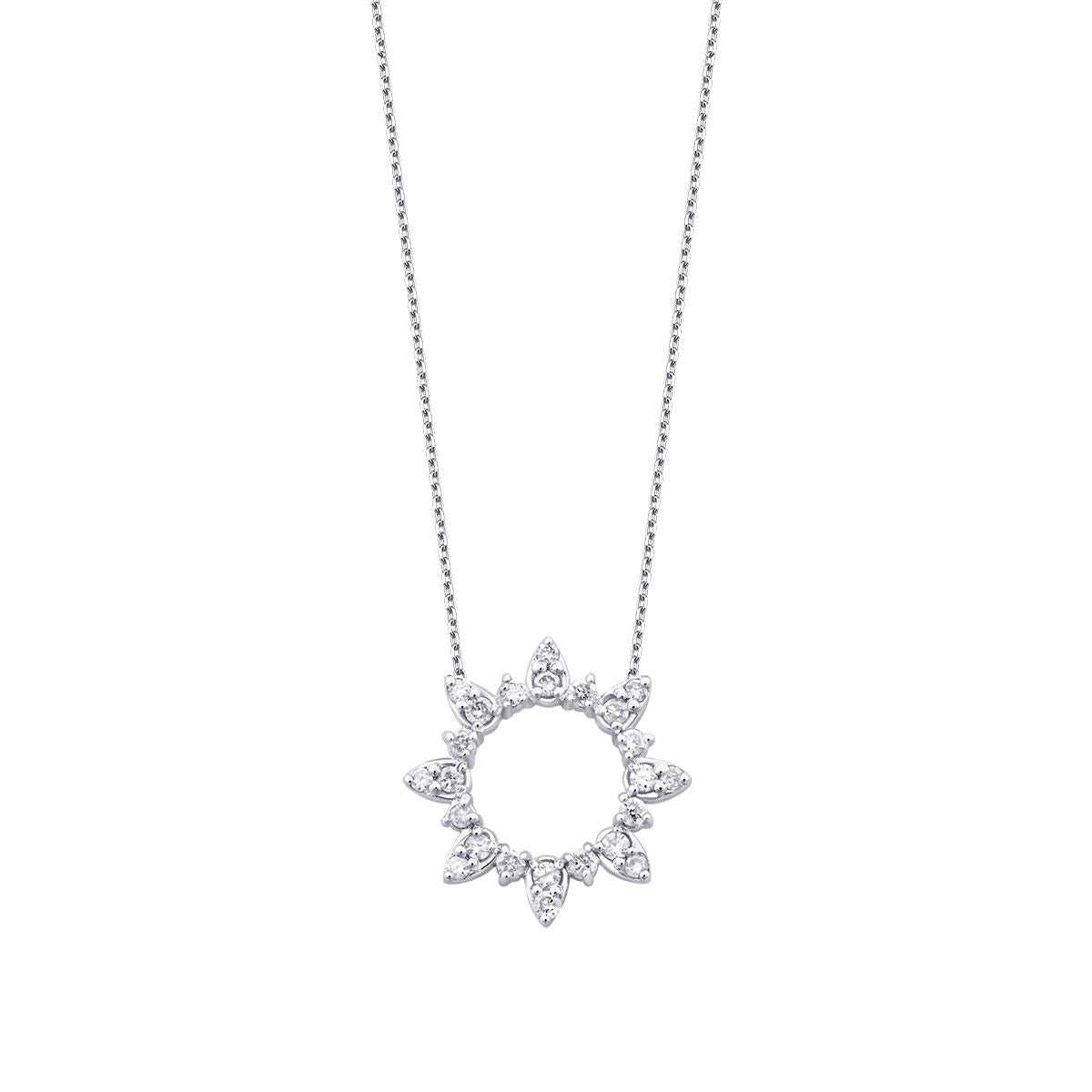 0.17 Karat Diamant Rund Trend Halskette