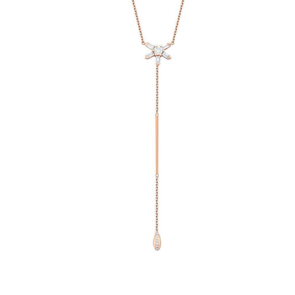 0.45 Karat Diamant Hängende Detailreiches Trend Halskette
