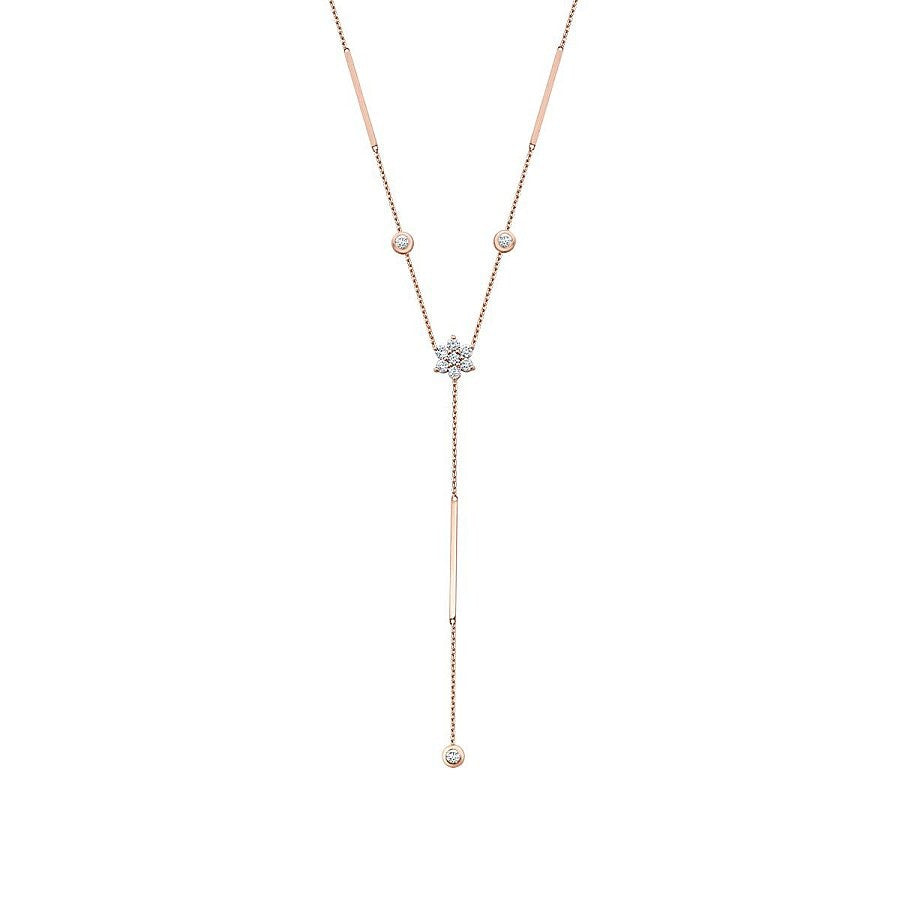0.53 Karat Diamant Hängende Detailreiches Trend Halskette
