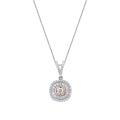 0.52 Karat Diamant Zweifarbig Halskette
