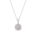 0.52 Karat Diamant Zweifarbig Halskette