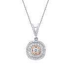 0.52 Karat Diamant Zweifarbig Halskette
