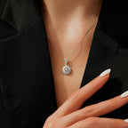 0.52 Karat Diamant Zweifarbig Halskette
