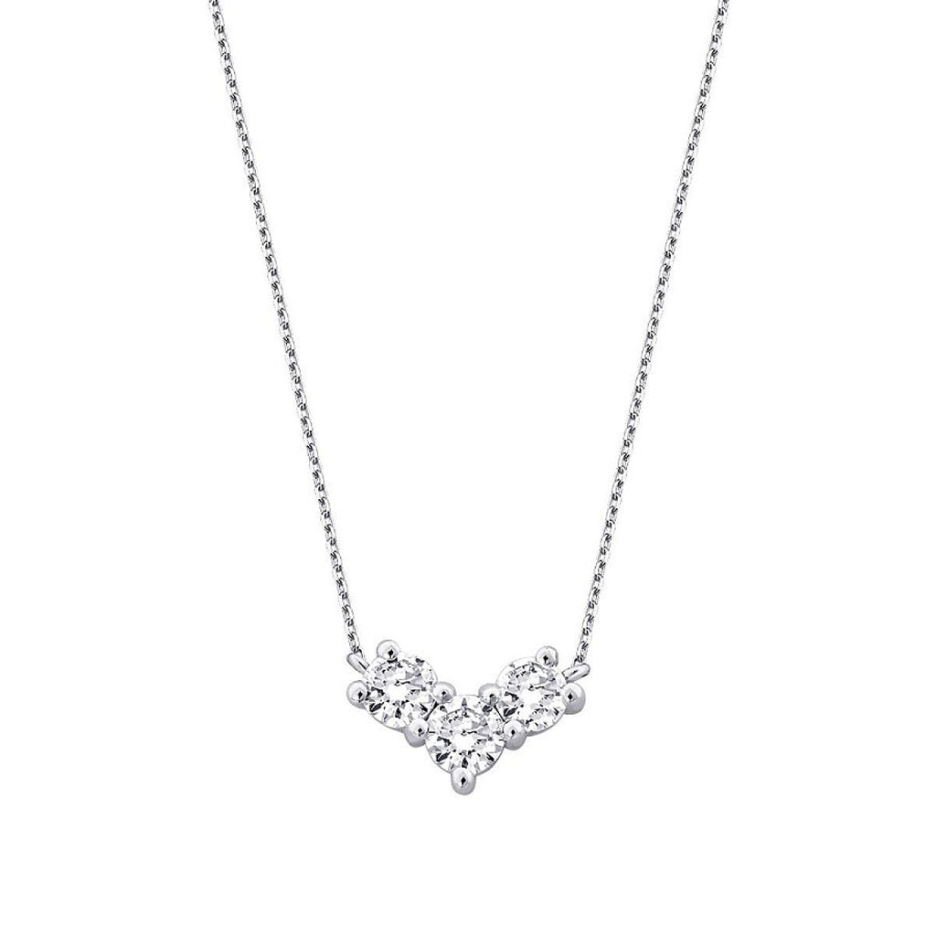 0.31 Karat Diamant Rund Stein Halskette