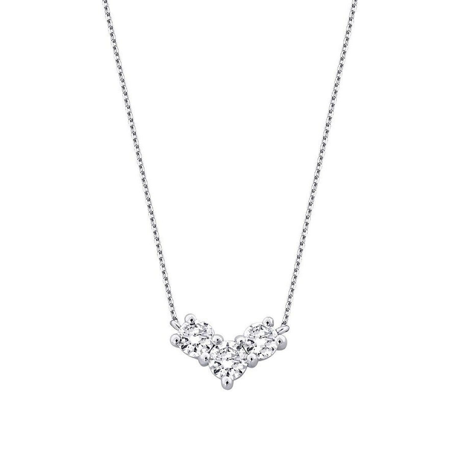 0.31 Karat Diamant Rund Stein Halskette