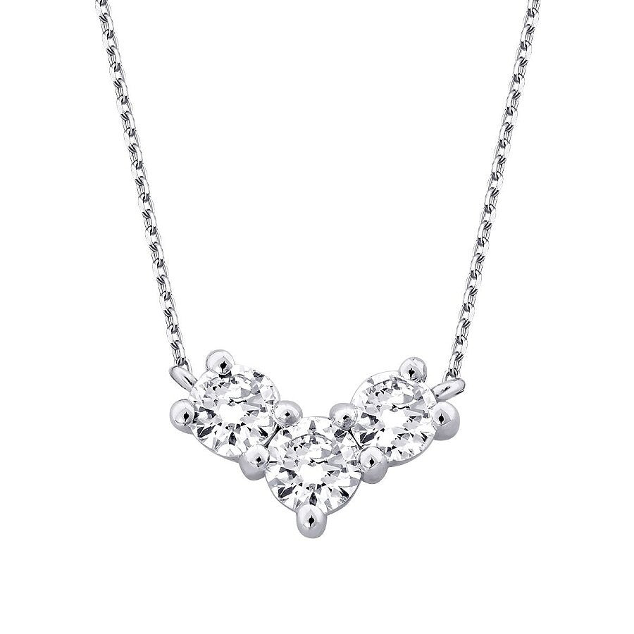0.31 Karat Diamant Rund Stein Halskette