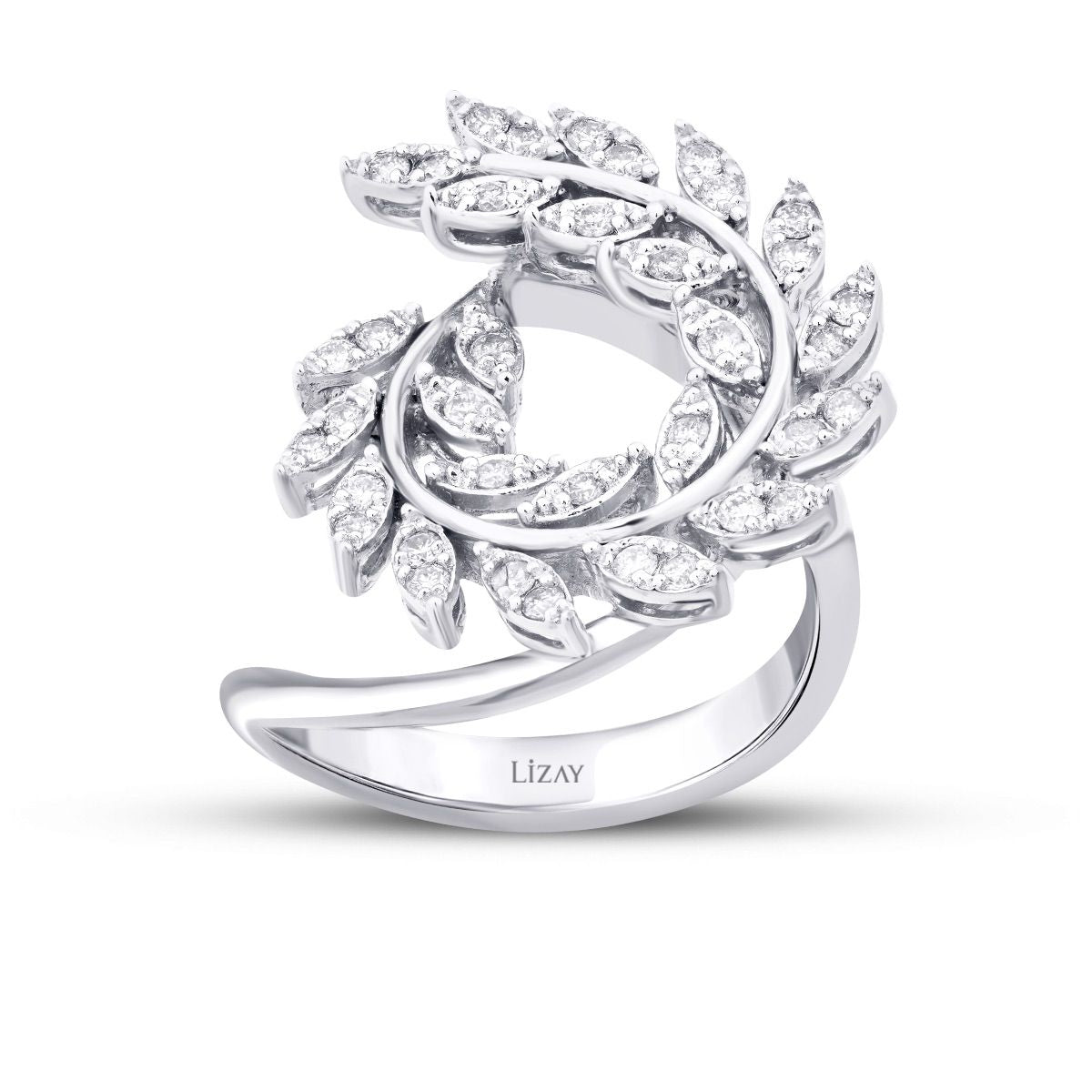 0.52 ct. Diamant Blatt Trend Ring