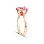 2.30 Karat Diamant Morganit Quadrat Ring