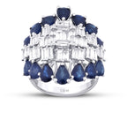 8.09 ct. Diamant Tropfen Saphir Trend Ring