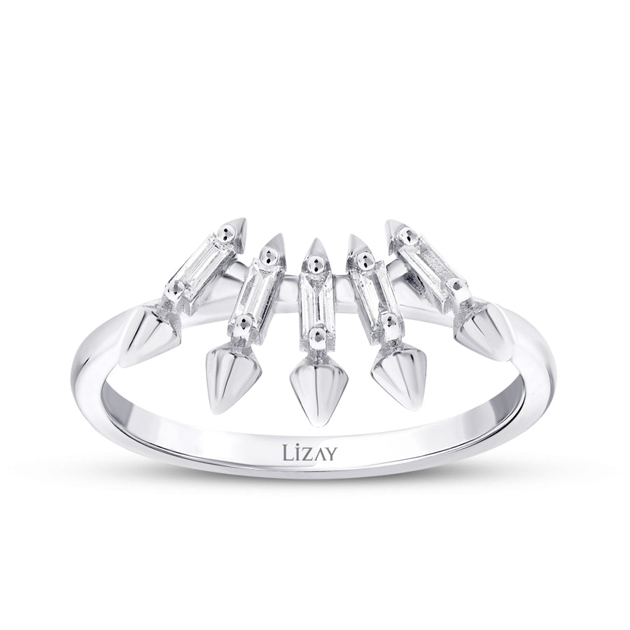 0.10 Karat Diamant Baguette Trend Ring