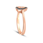 0.15 Karat Diamant and Stein Herz Ring