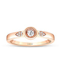 0.12 Karat Diamant Stein Detailreiches Solitär Ring
