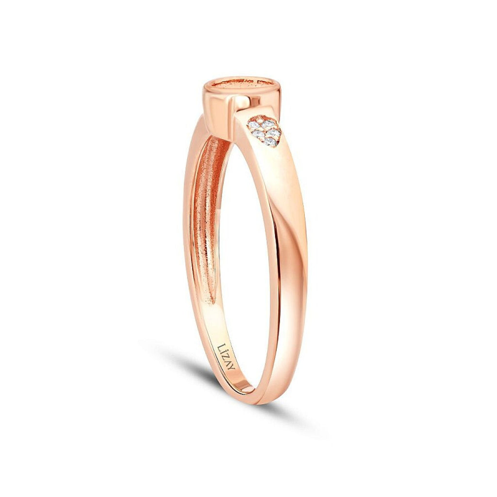 0.12 Karat Diamant Stein Detailreiches Solitär Ring