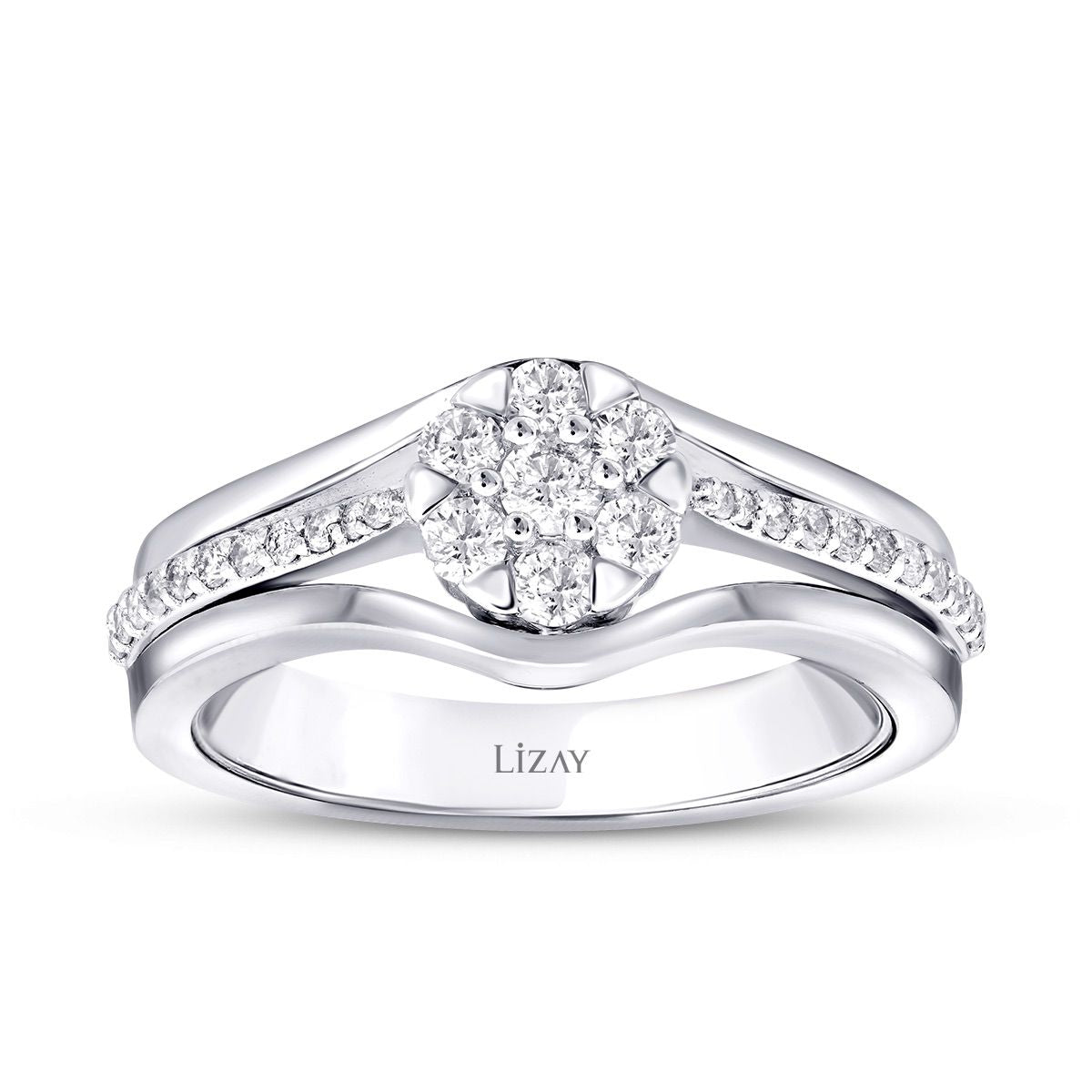 0.43 Karat Diamant Rund Stein Ring