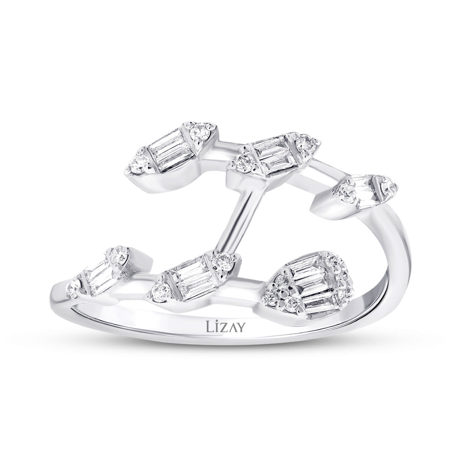 0.21 Karat Diamant Baguette Trend Ring