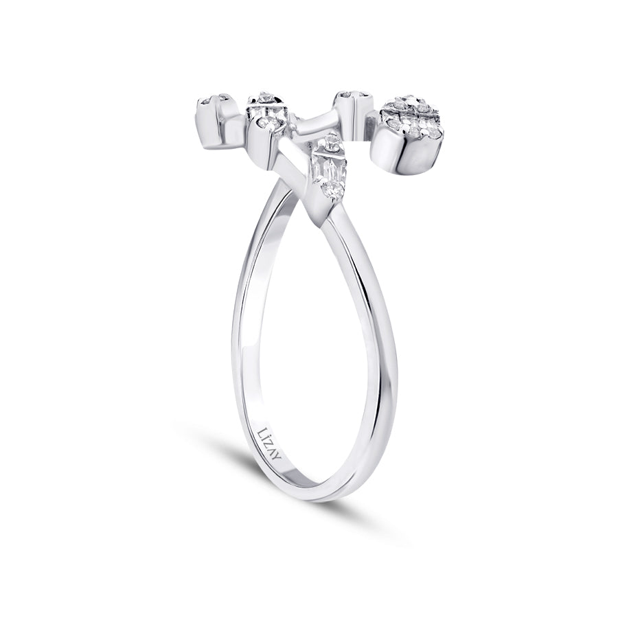 0.21 Karat Diamant Baguette Trend Ring