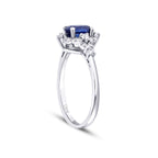1.25 Karat Diamant Oval Saphir Ring