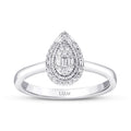 0.17 Karat Diamant Baguette Tropfen Trend Ring