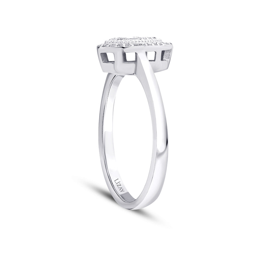 0.17 Karat Diamant Baguette Tropfen Trend Ring