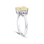 4.06 Karat Diamant Fancy Quadrat Ring