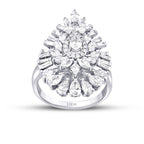 1.91 Karat Diamant Baguette Stein Tropfen Ring