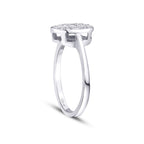 0.19 Karat Diamant Oval Baguette Trend Ring