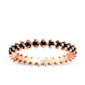 0.78 Karat Schwarz Stein Eternity Ring