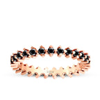 0.78 Karat Schwarz Stein Eternity Ring