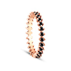 0.78 Karat Schwarz Stein Eternity Ring