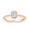 0.30 Karat Diamant Smaragd Solitär Ring