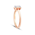 0.30 Karat Diamant Smaragd Solitär Ring