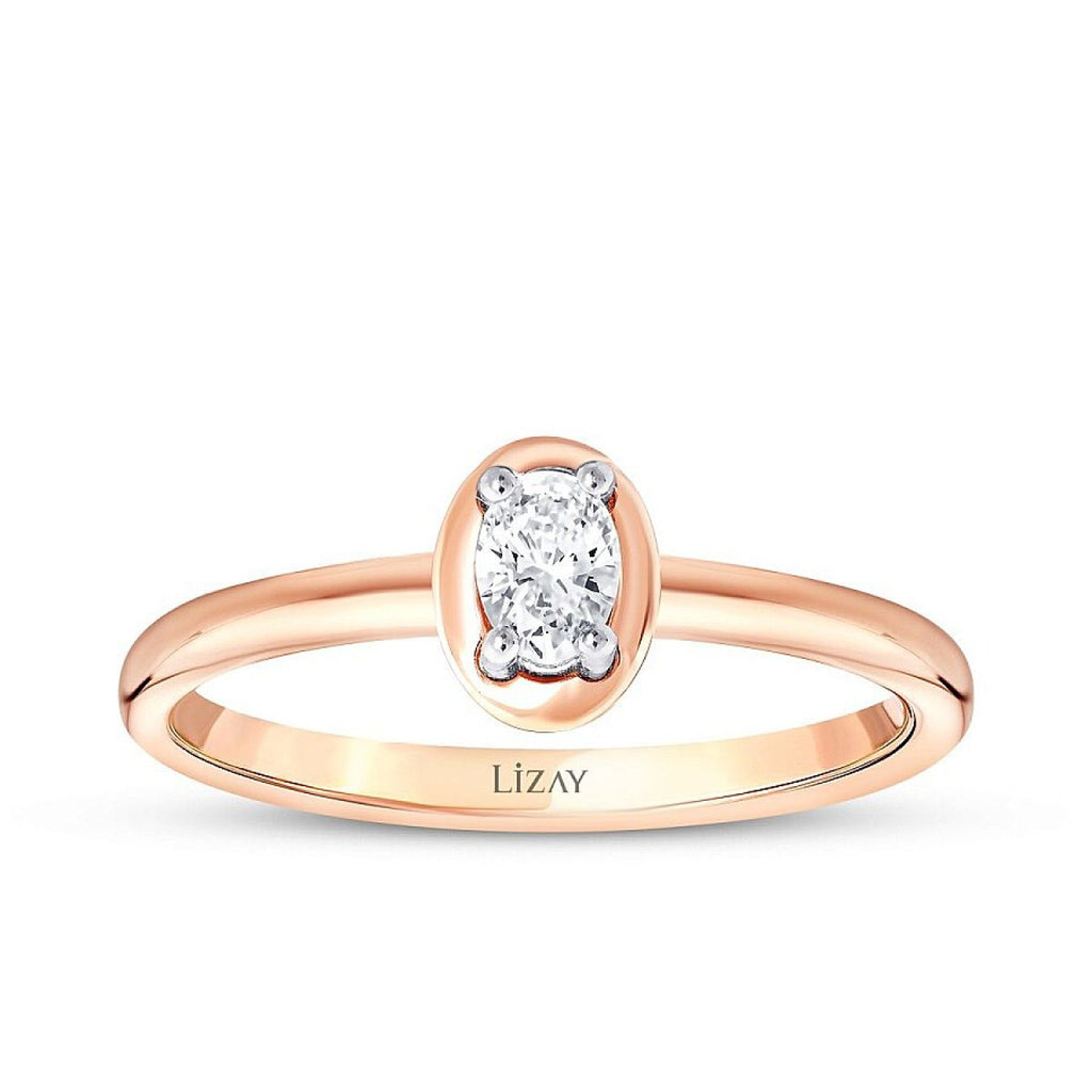 0.26 Karat Diamant Ovale Solitär Ring