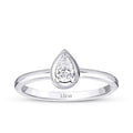 0.29 Karat Diamant Tropfen Solitär Ring