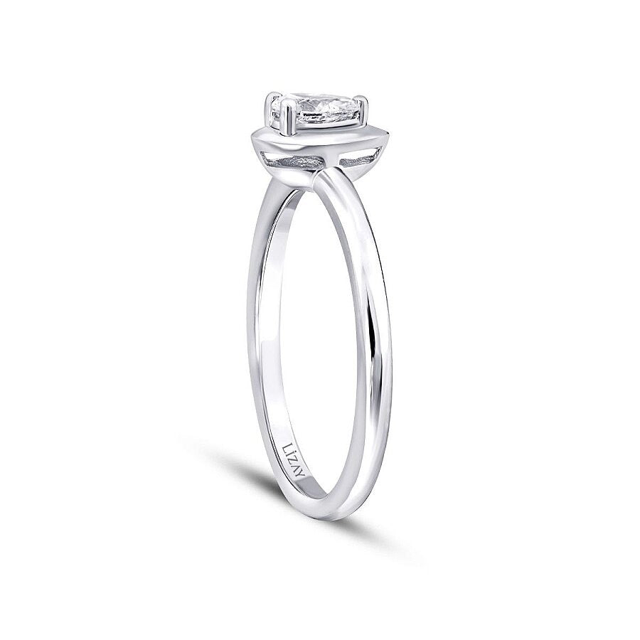 0.29 Karat Diamant Tropfen Solitär Ring