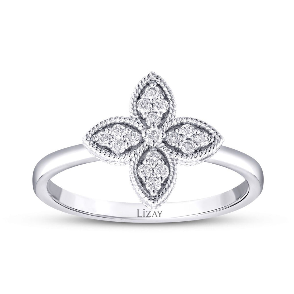 0.15 Karat Diamant Clover Ring