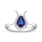 0.72 Karat Diamant Saphir Ring