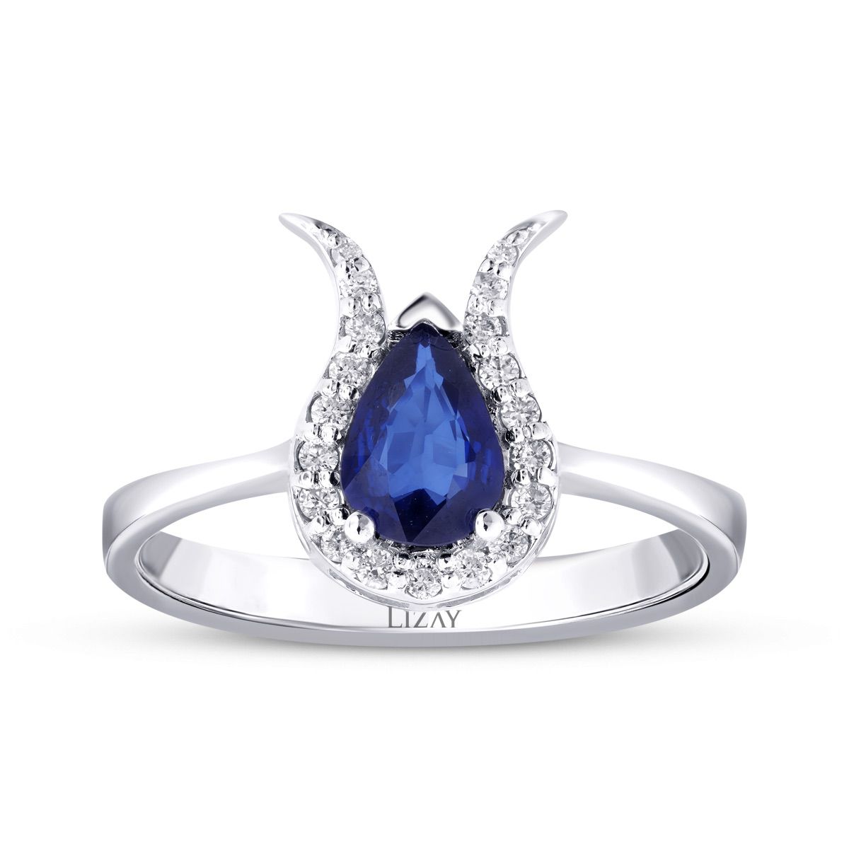 0.72 Karat Diamant Saphir Ring